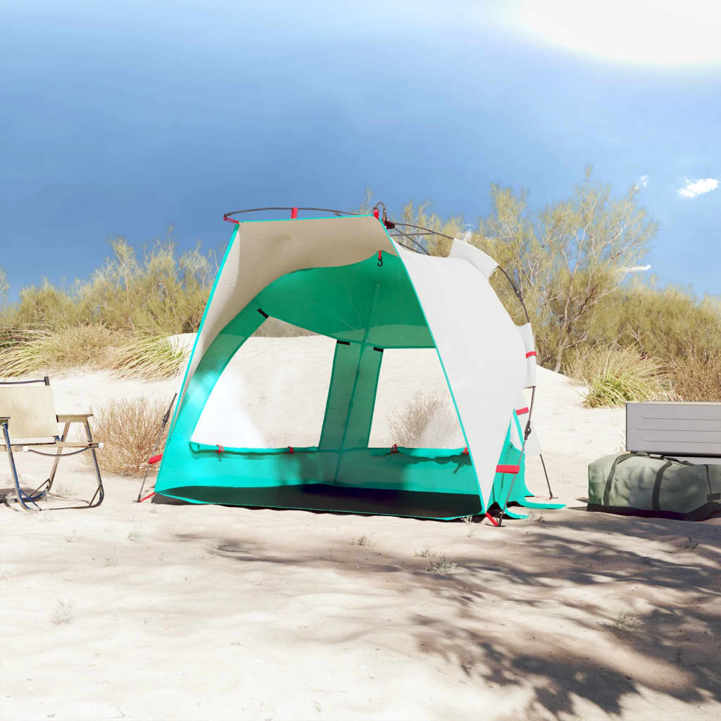 vidaXL Beach Tent 2-Person Sea Green Quick Release Waterproof