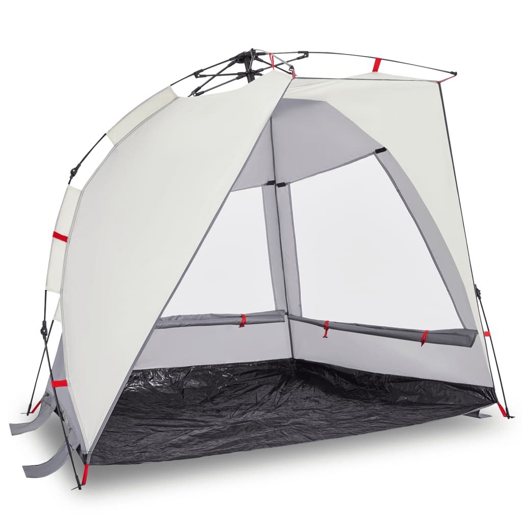 vidaXL Beach Tent 2-Person Grey Quick Release Waterproof