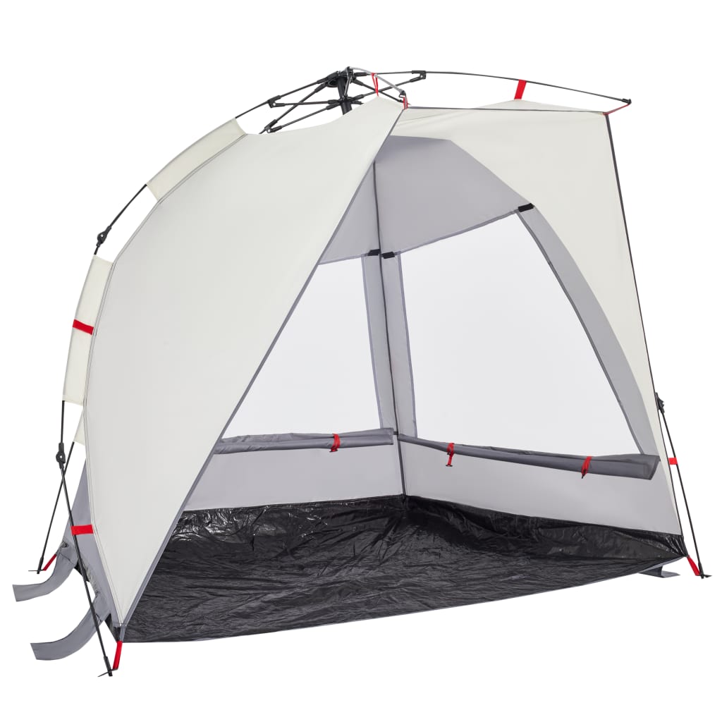 vidaXL Beach Tent 2-Person Grey Quick Release Waterproof