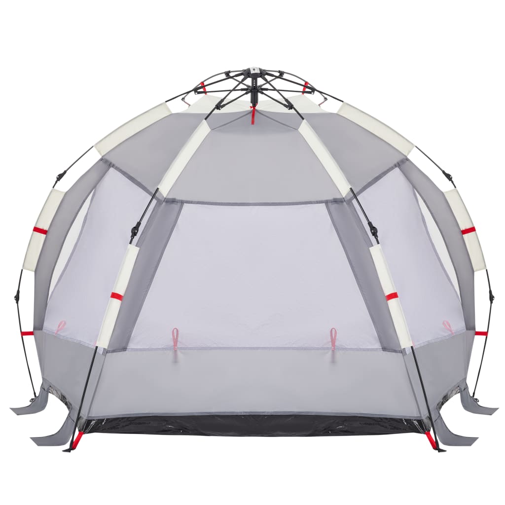 vidaXL Beach Tent 2-Person Grey Quick Release Waterproof