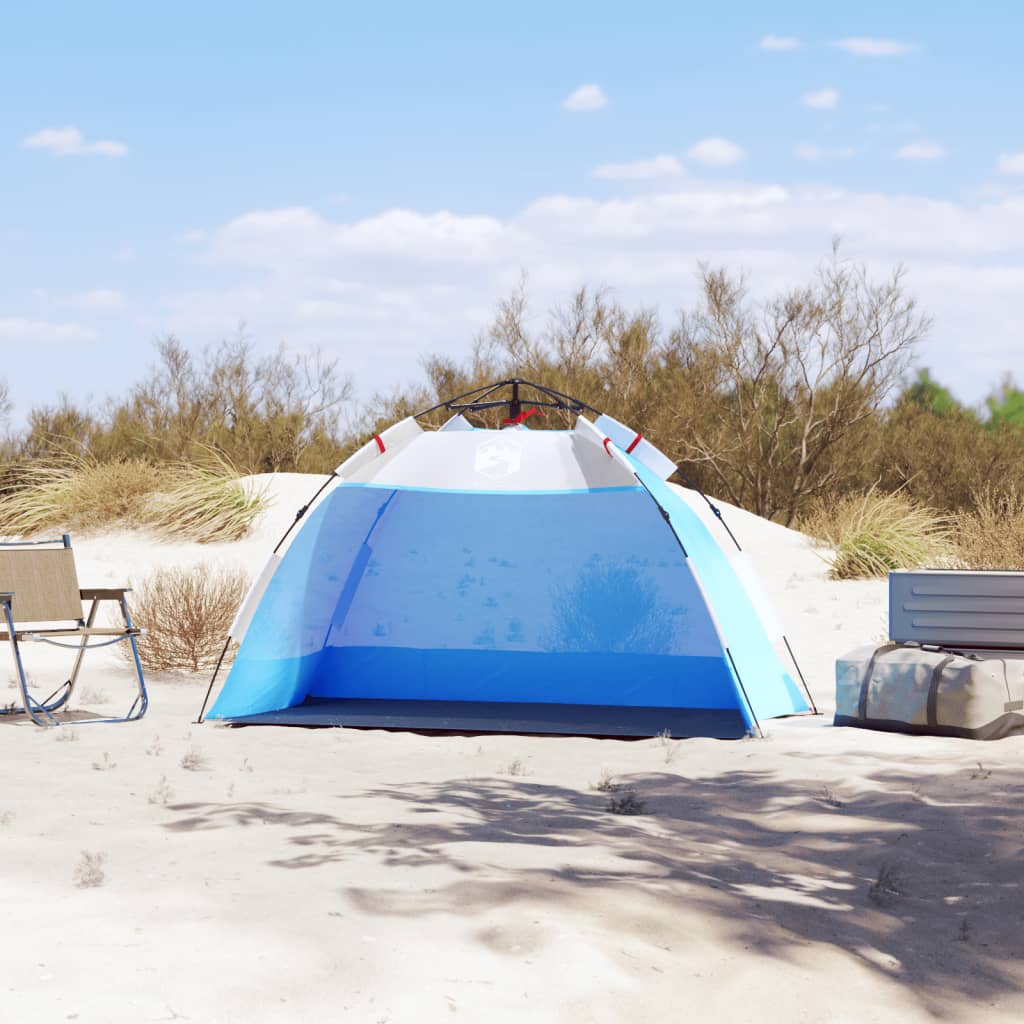 vidaXL Beach Tent 2-Person Azure Blue Quick Release Waterproof