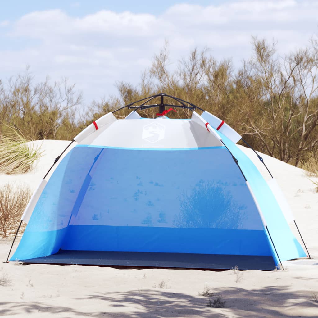 vidaXL Beach Tent 2-Person Azure Blue Quick Release Waterproof