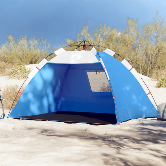 vidaXL Beach Tent 2-Person Azure Blue Quick Release Waterproof