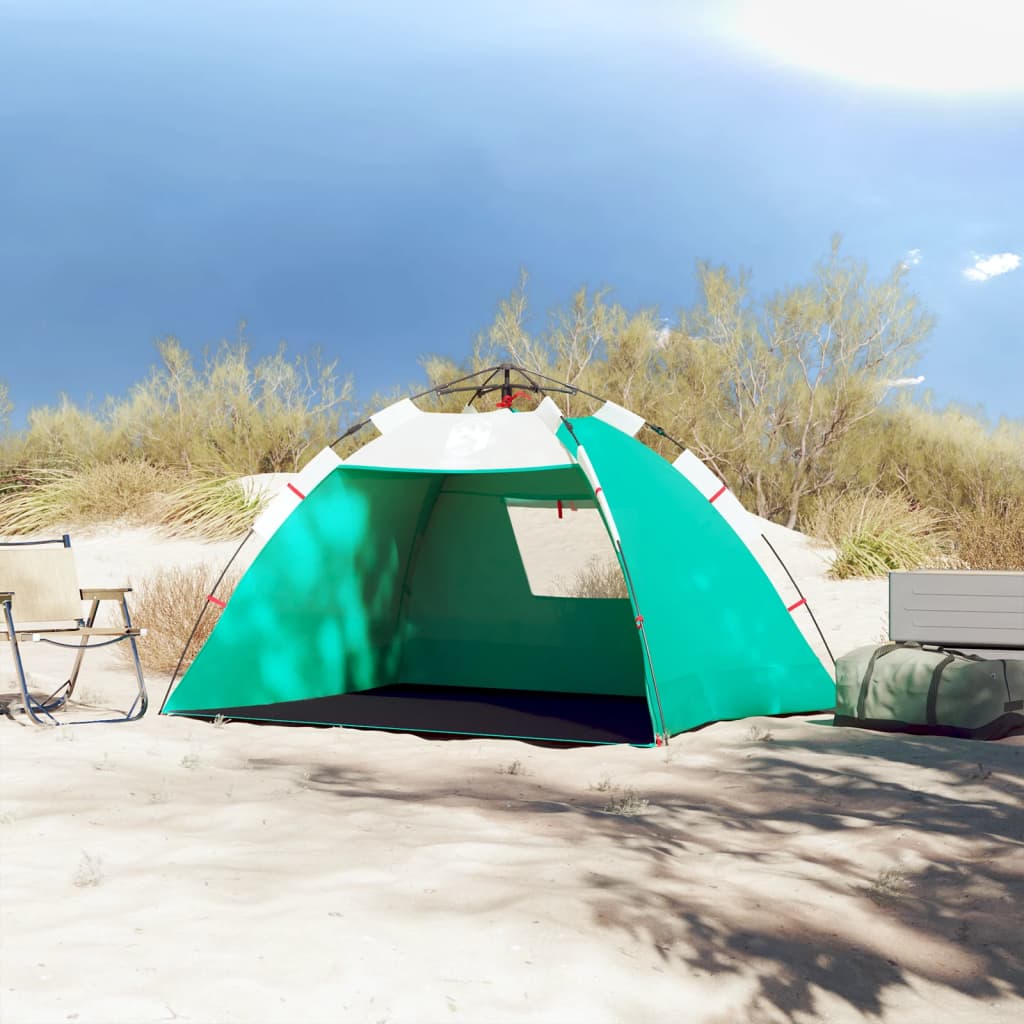 vidaXL Beach Tent 2-Person Sea Green Quick Release Waterproof