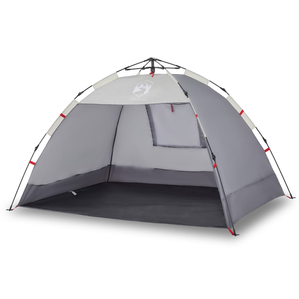 vidaXL Beach Tent 2-Person Grey Quick Release Waterproof