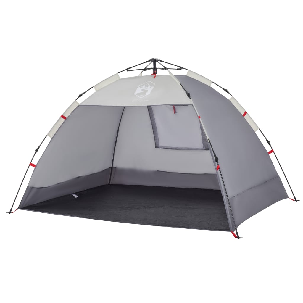 vidaXL Beach Tent 2-Person Grey Quick Release Waterproof