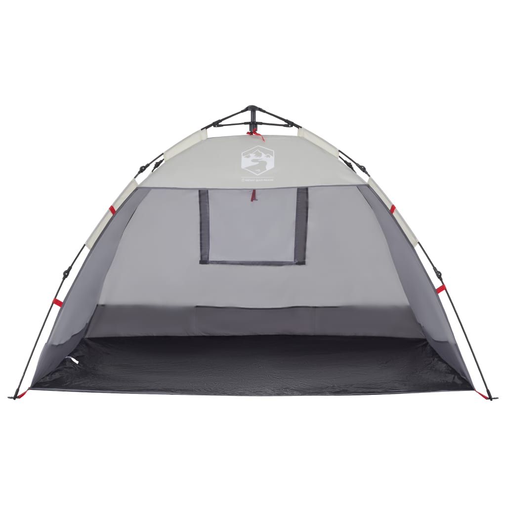 vidaXL Beach Tent 2-Person Grey Quick Release Waterproof