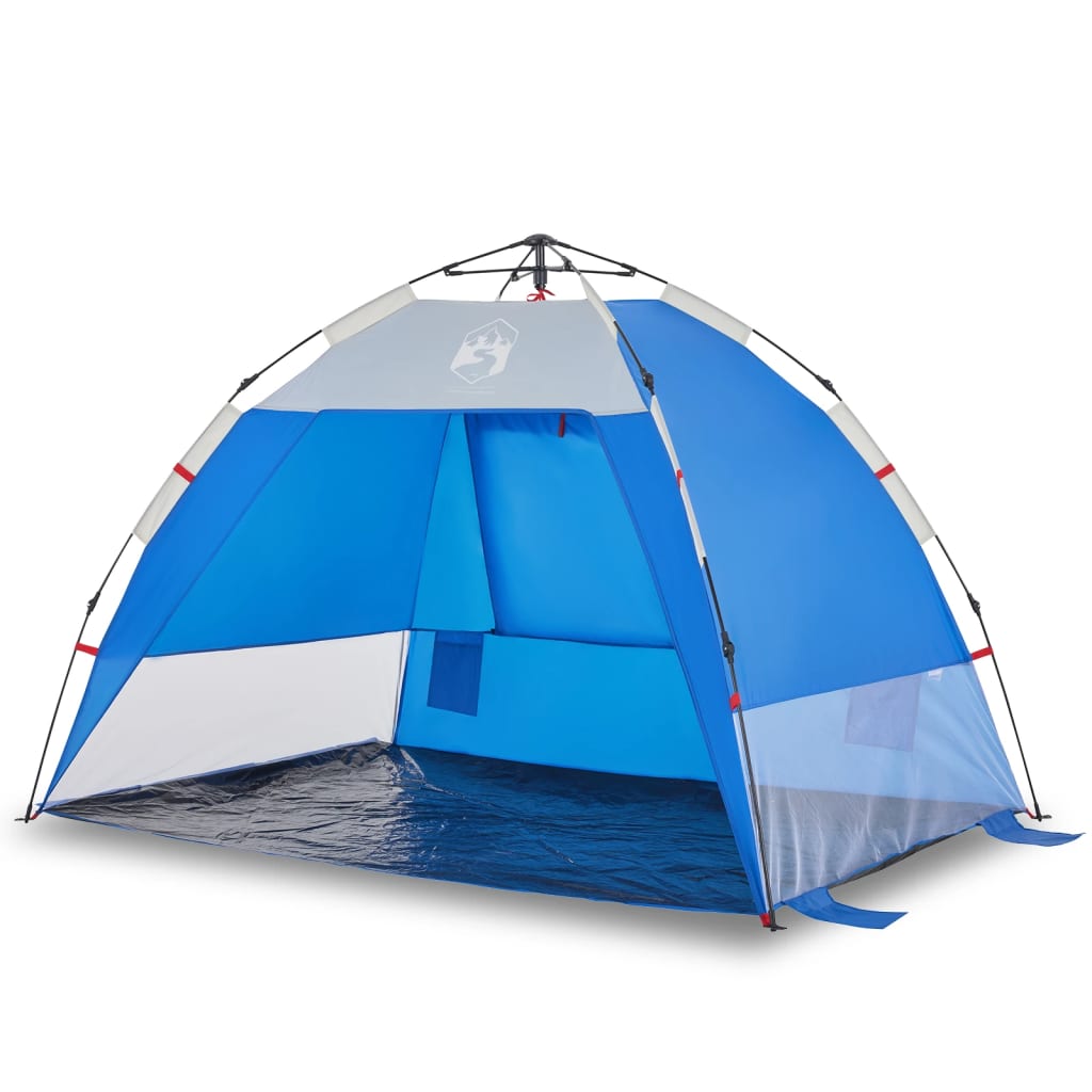 vidaXL Beach Tent 2-Person Azure Blue Quick Release Waterproof