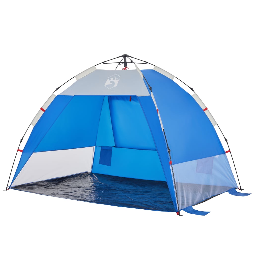 vidaXL Beach Tent 2-Person Azure Blue Quick Release Waterproof