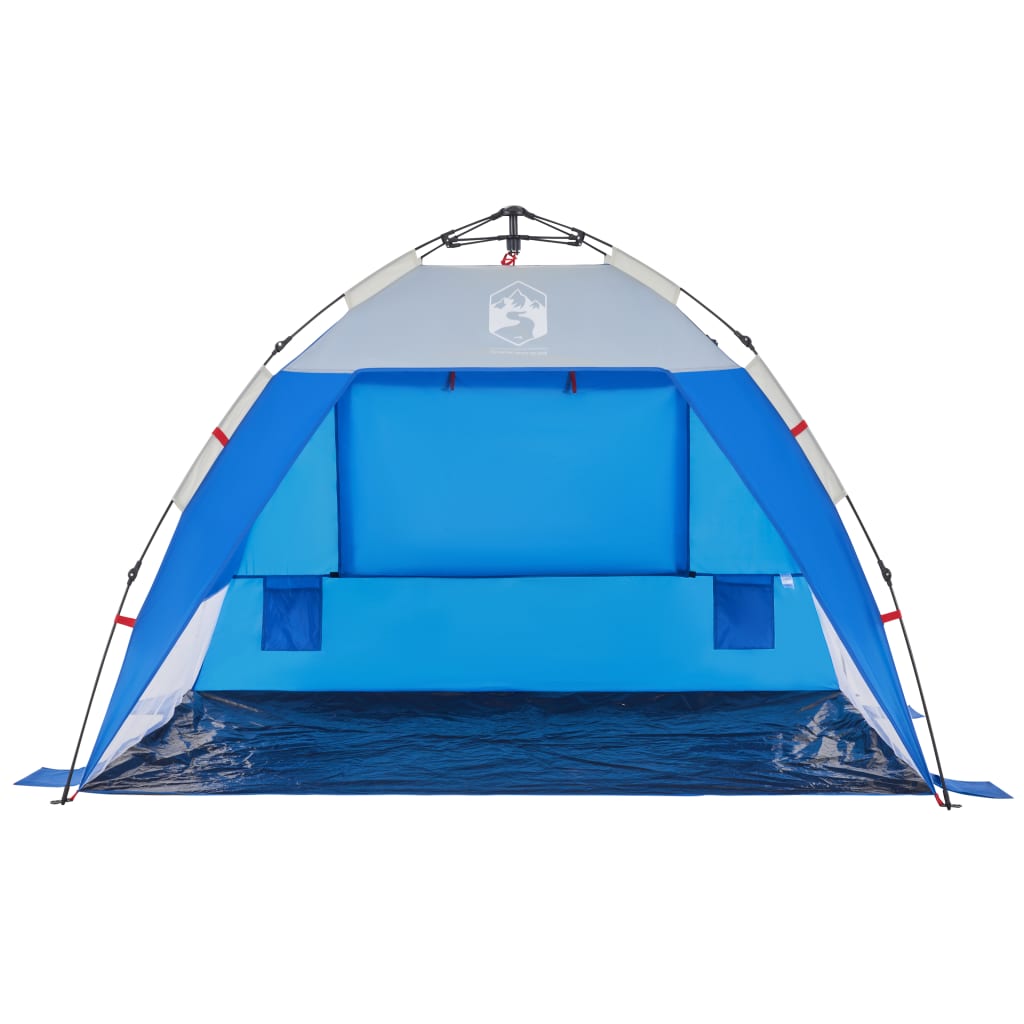 vidaXL Beach Tent 2-Person Azure Blue Quick Release Waterproof