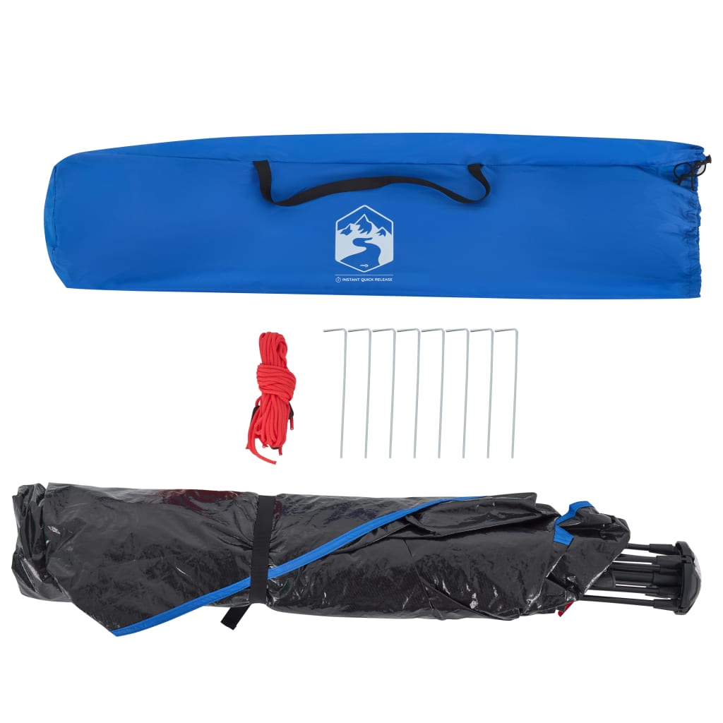 vidaXL Beach Tent 2-Person Azure Blue Quick Release Waterproof