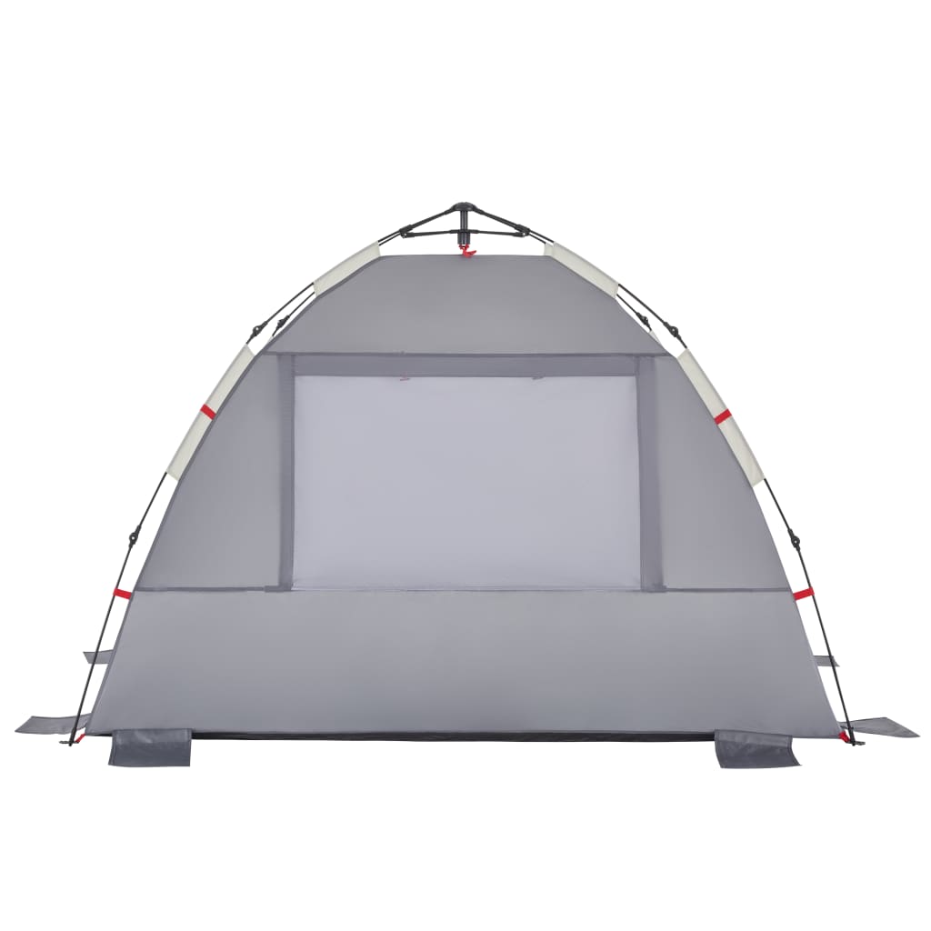 vidaXL Beach Tent 2-Person Grey Quick Release Waterproof