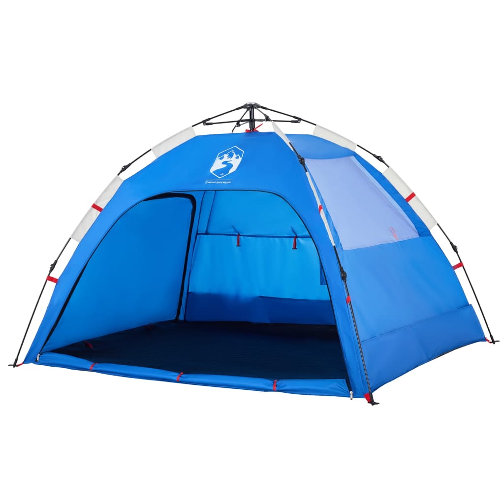 vidaXL Beach Tent 2-Person Azure Blue Quick Release Waterproof