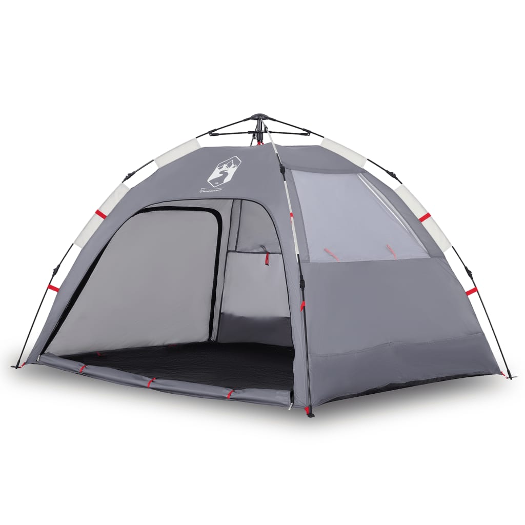 vidaXL Beach Tent 2-Person Grey Quick Release Waterproof