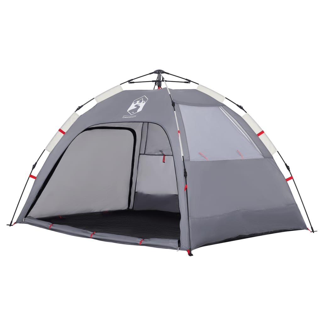 vidaXL Beach Tent 2-Person Grey Quick Release Waterproof