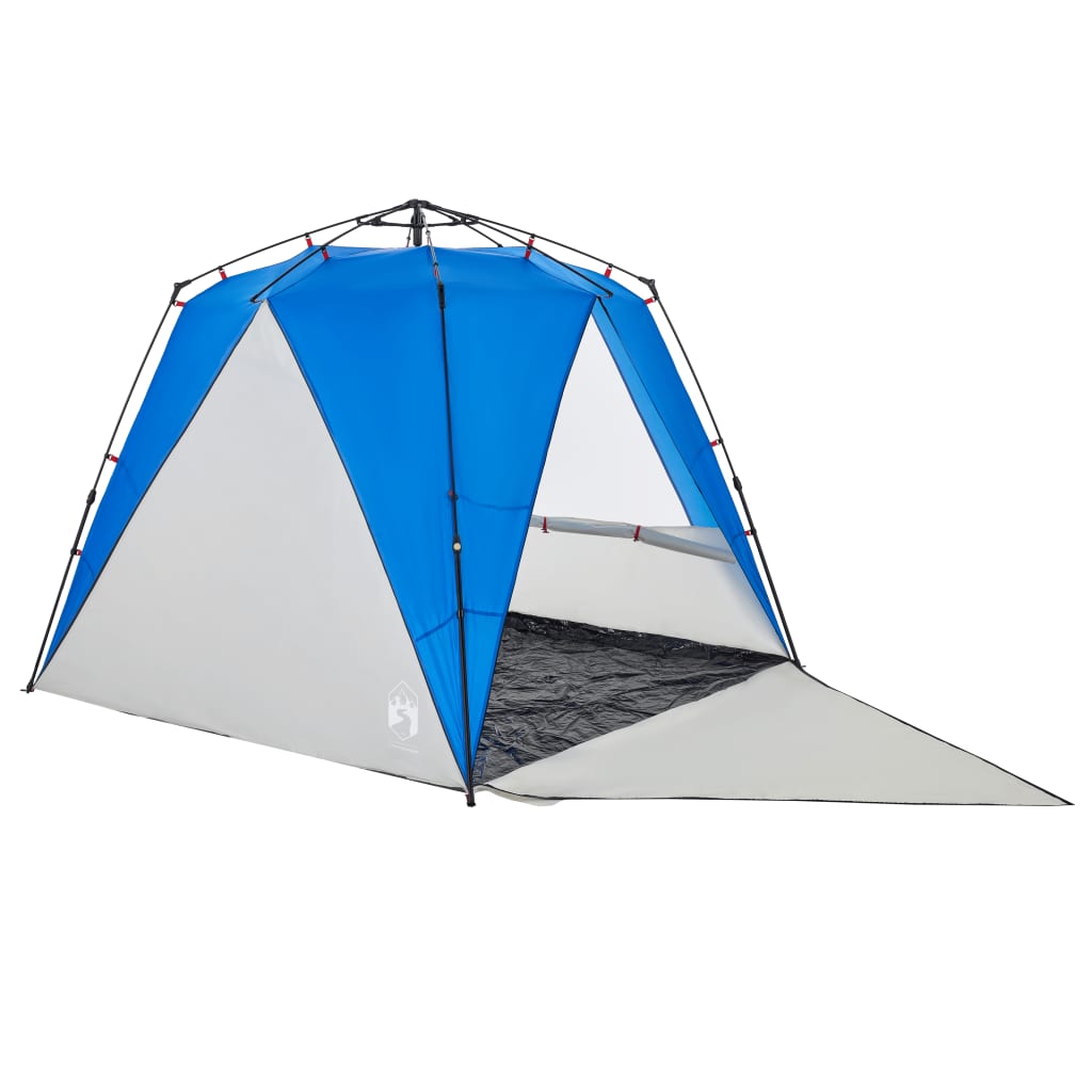 vidaXL Beach Tent 4-Person Azure Blue Quick Release Waterproof