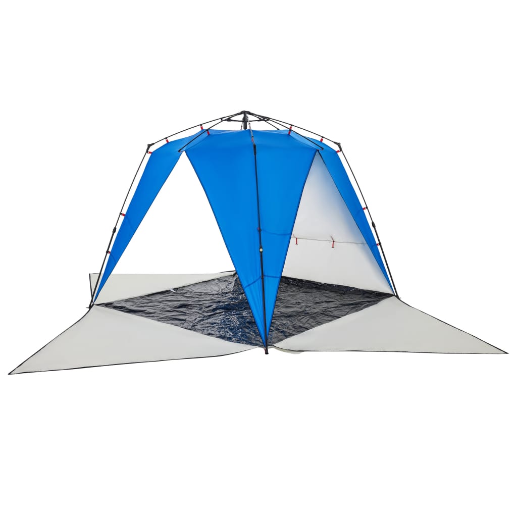 vidaXL Beach Tent 4-Person Azure Blue Quick Release Waterproof