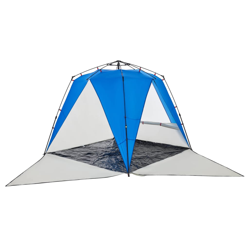 vidaXL Beach Tent 4-Person Azure Blue Quick Release Waterproof