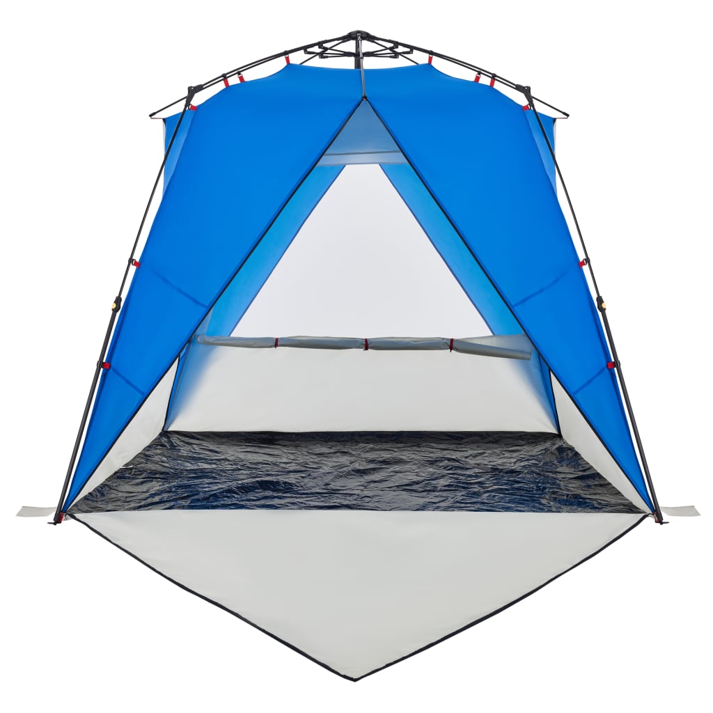 vidaXL Beach Tent 4-Person Azure Blue Quick Release Waterproof