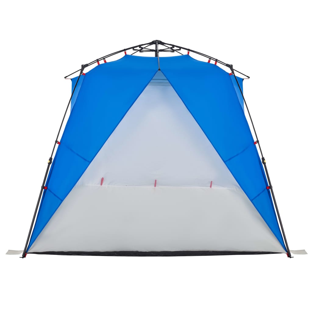 vidaXL Beach Tent 4-Person Azure Blue Quick Release Waterproof