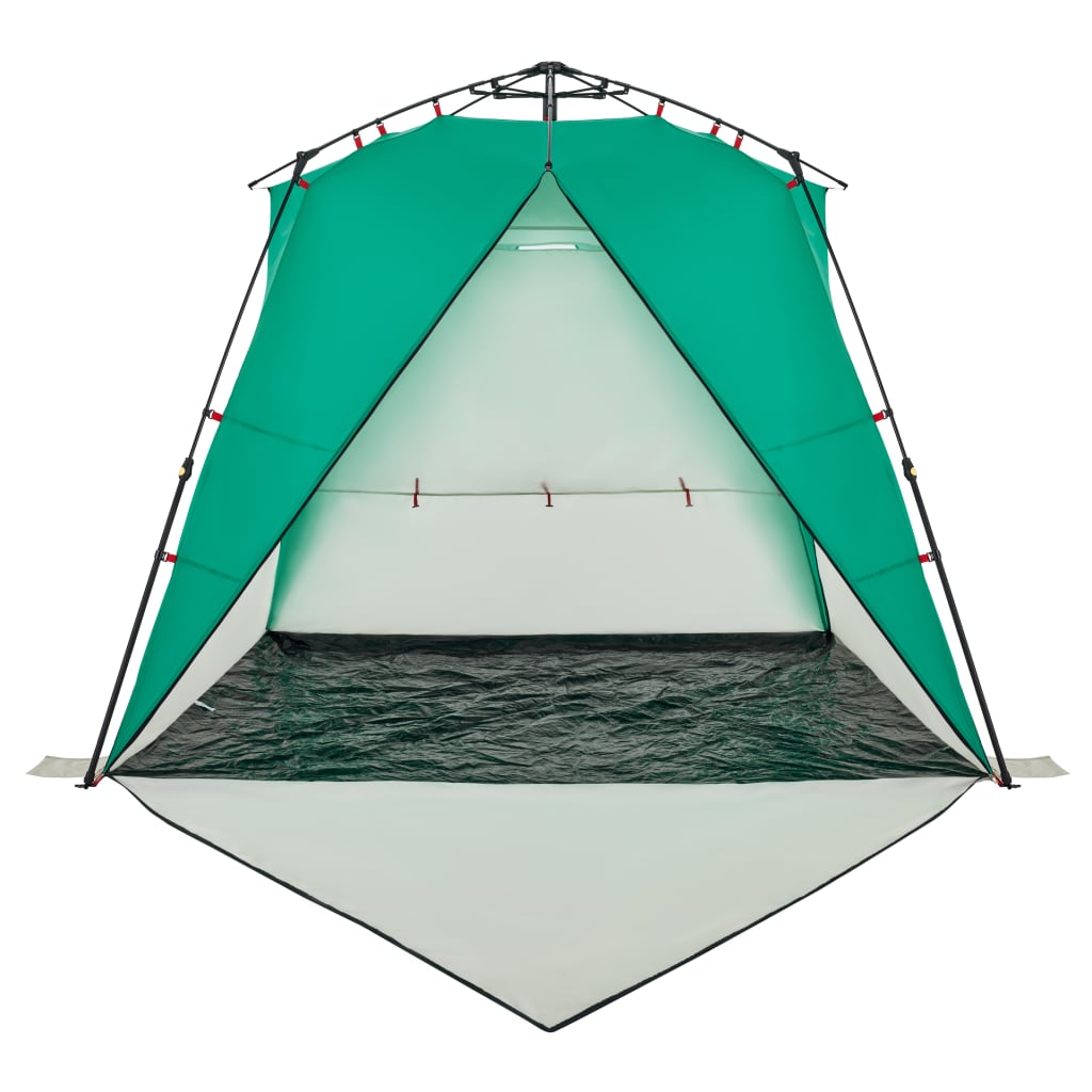 vidaXL Beach Tent 4-Person Sea Green Quick Release Waterproof