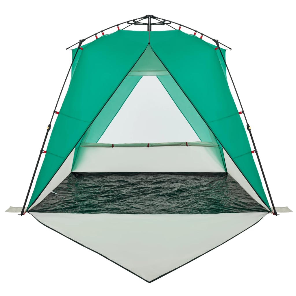 vidaXL Beach Tent 4-Person Sea Green Quick Release Waterproof