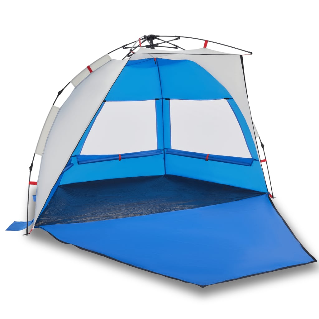 vidaXL Beach Tent 2-Person Azure Blue Quick Release Waterproof