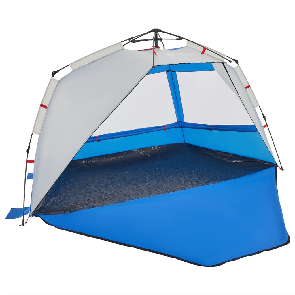 vidaXL Beach Tent 3-Person Azure Blue Quick Release Waterproof