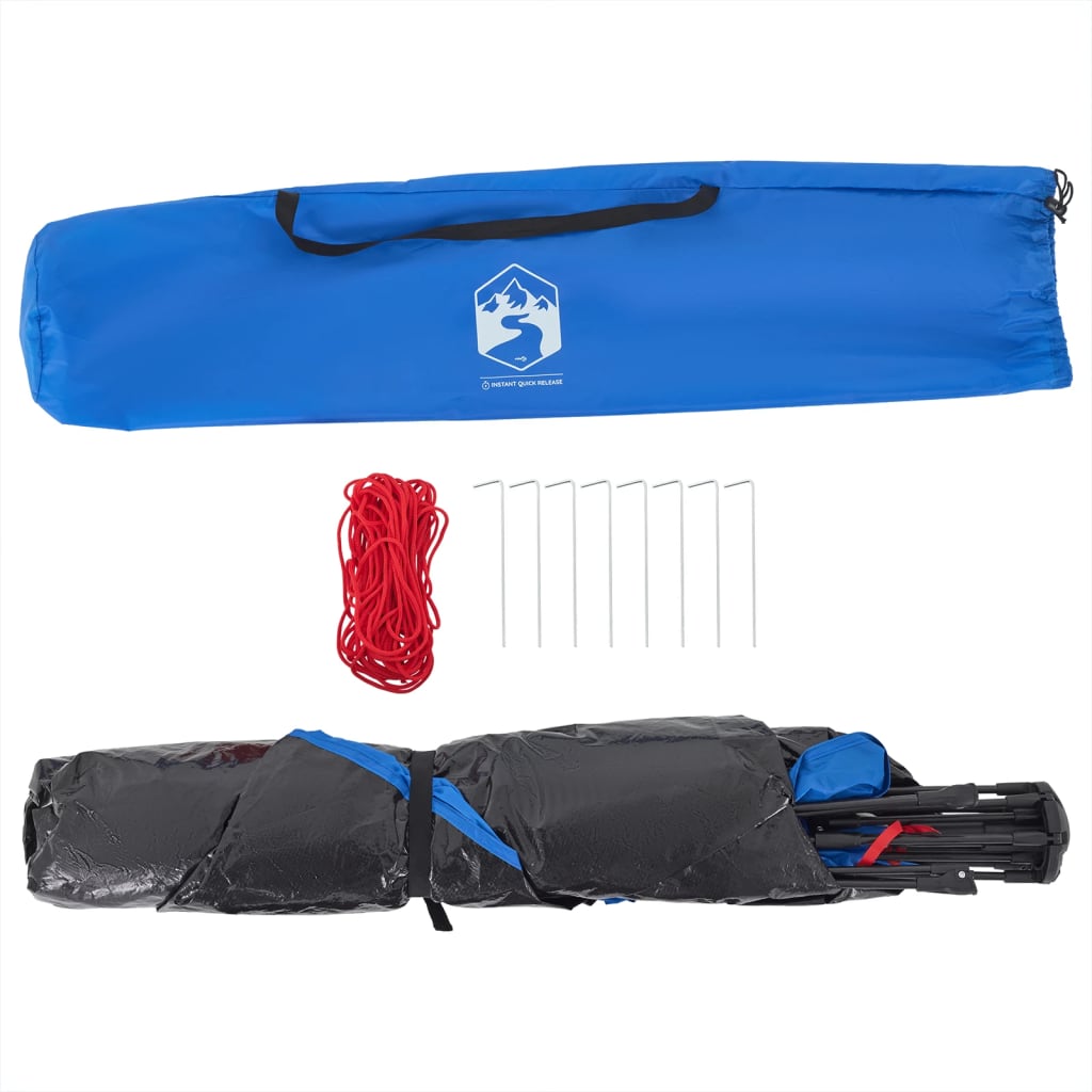 vidaXL Beach Tent 3-Person Azure Blue Quick Release Waterproof