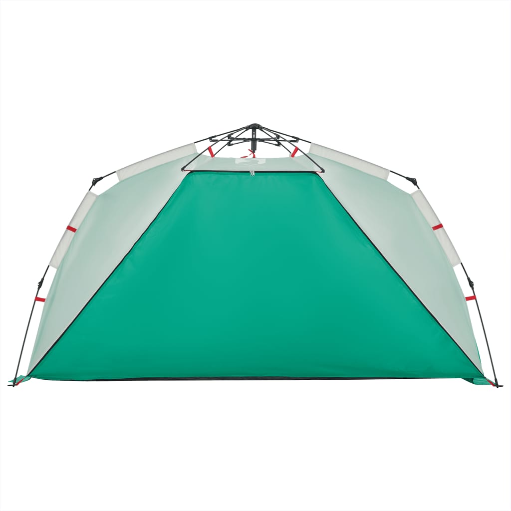 vidaXL Beach Tent 3-Person Sea Green Quick Release Waterproof