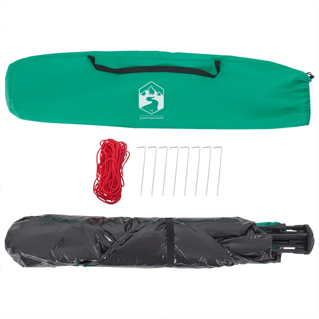 vidaXL Beach Tent 3-Person Sea Green Quick Release Waterproof