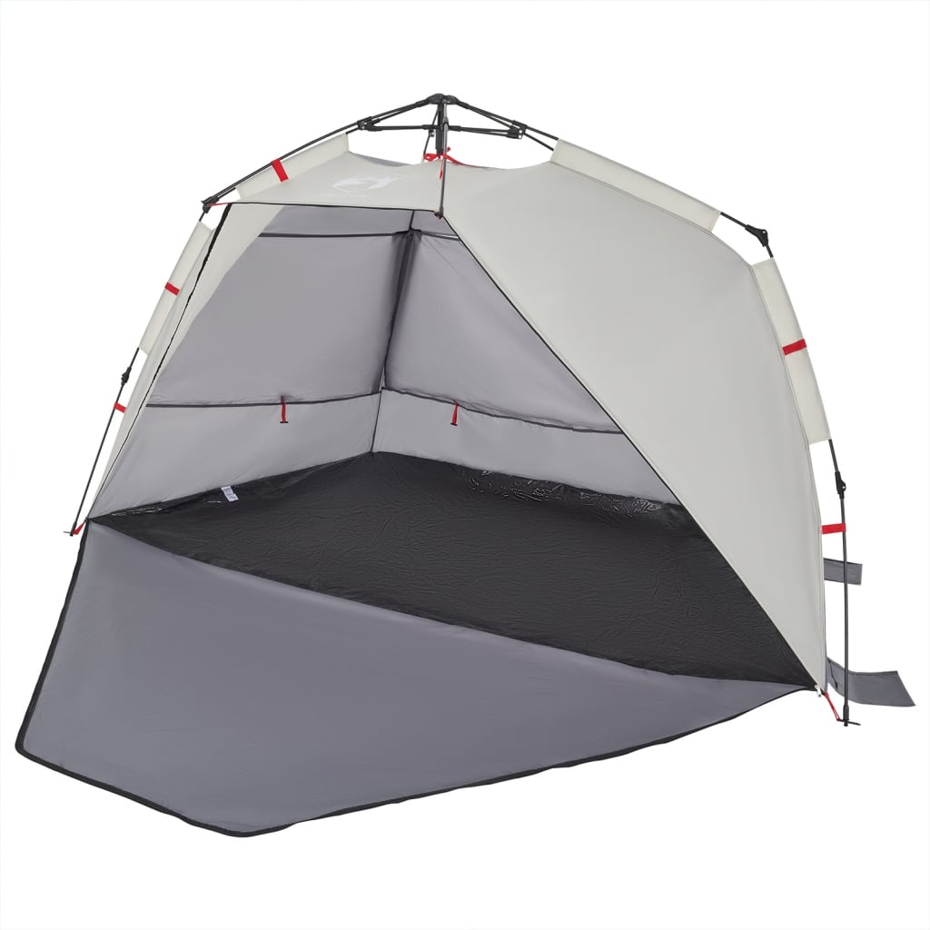 vidaXL Beach Tent 3-Person Grey Quick Release Waterproof