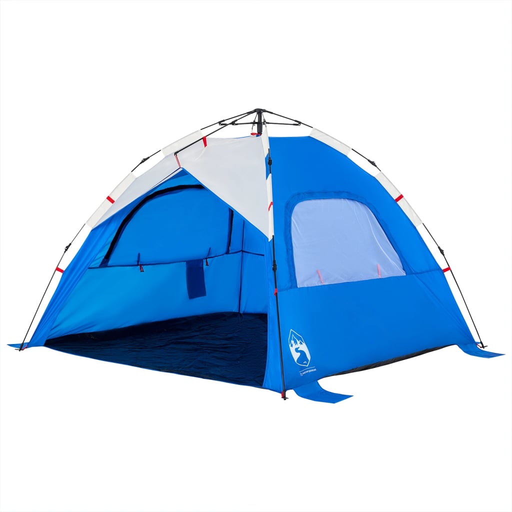 vidaXL Beach Tent 3-Person Azure Blue Quick Release Waterproof