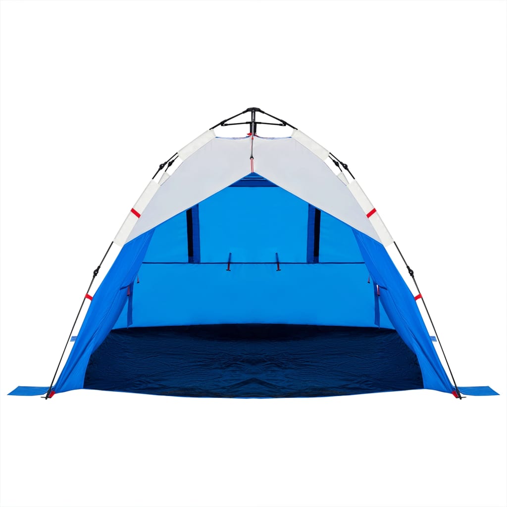 vidaXL Beach Tent 3-Person Azure Blue Quick Release Waterproof