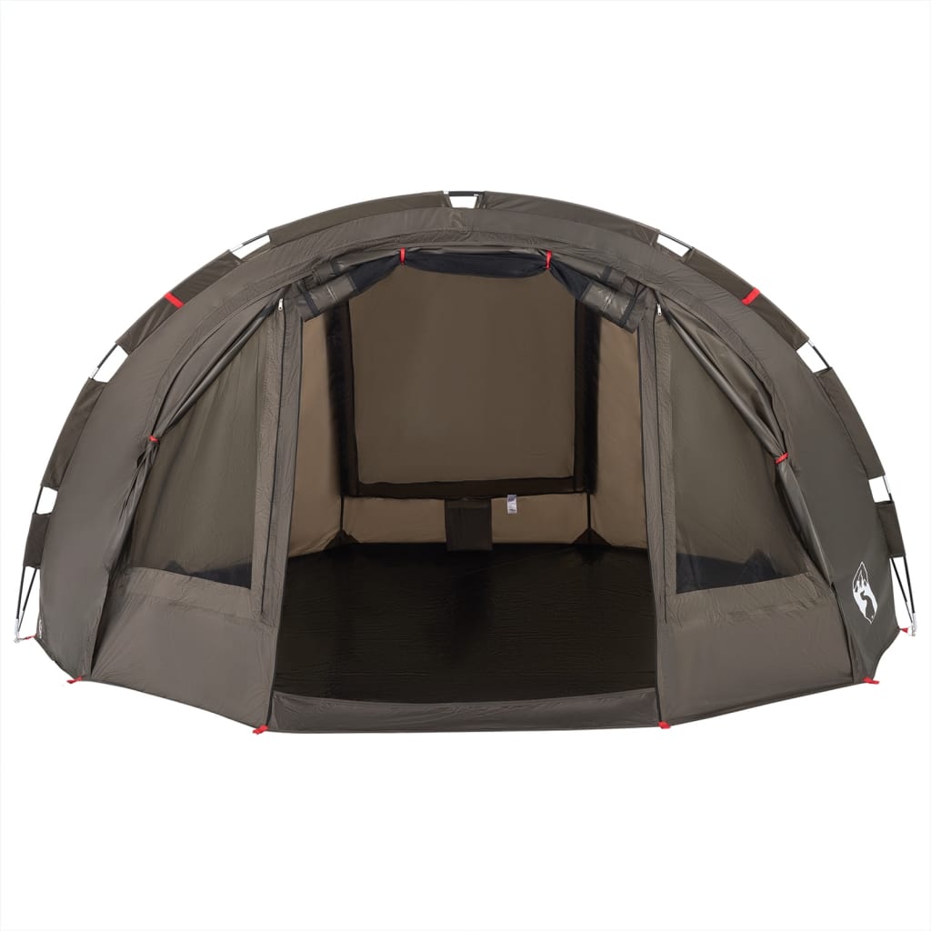 vidaXL Fishing Tent 4-Person Brown Waterproof