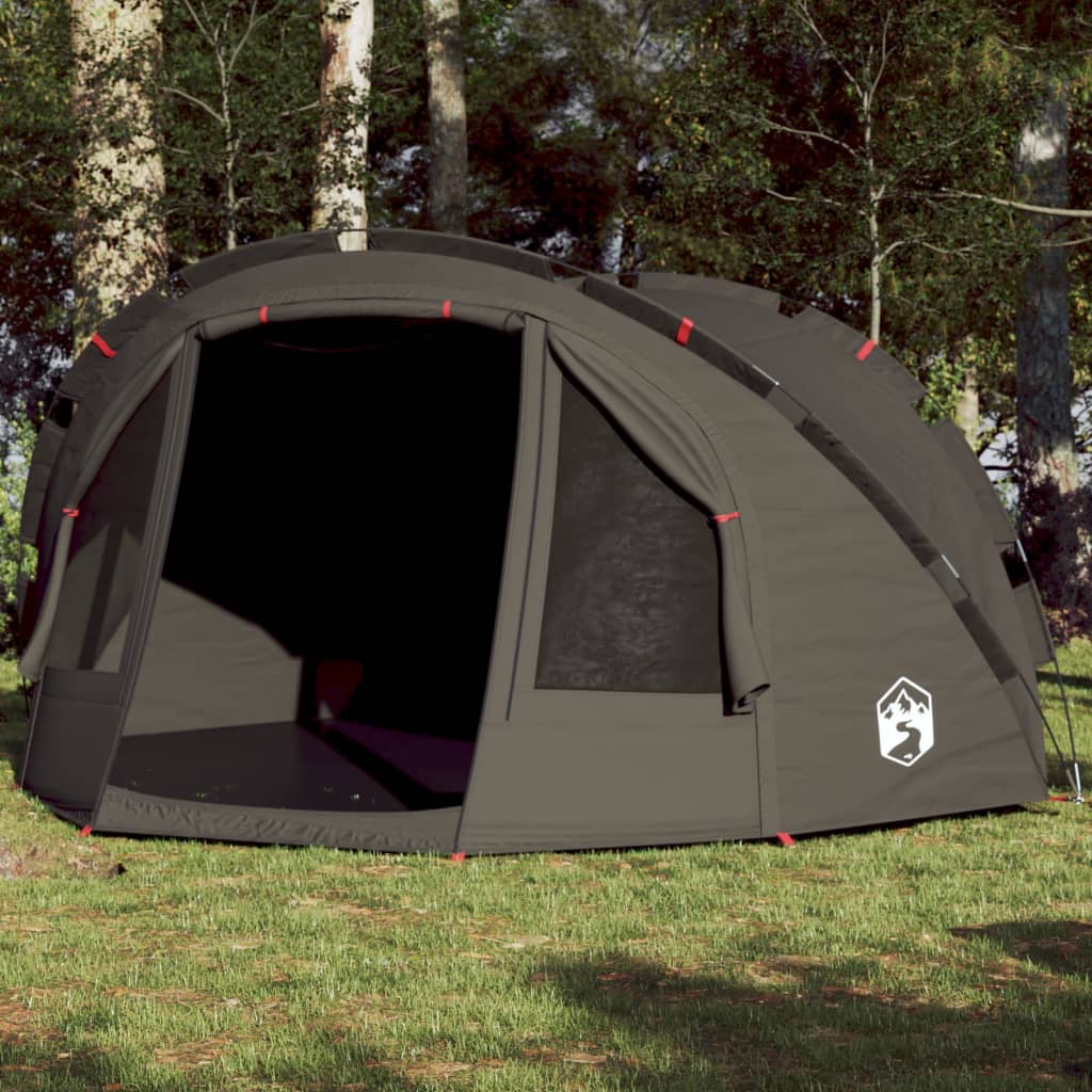 vidaXL Fishing Tent 4-Person Brown Waterproof