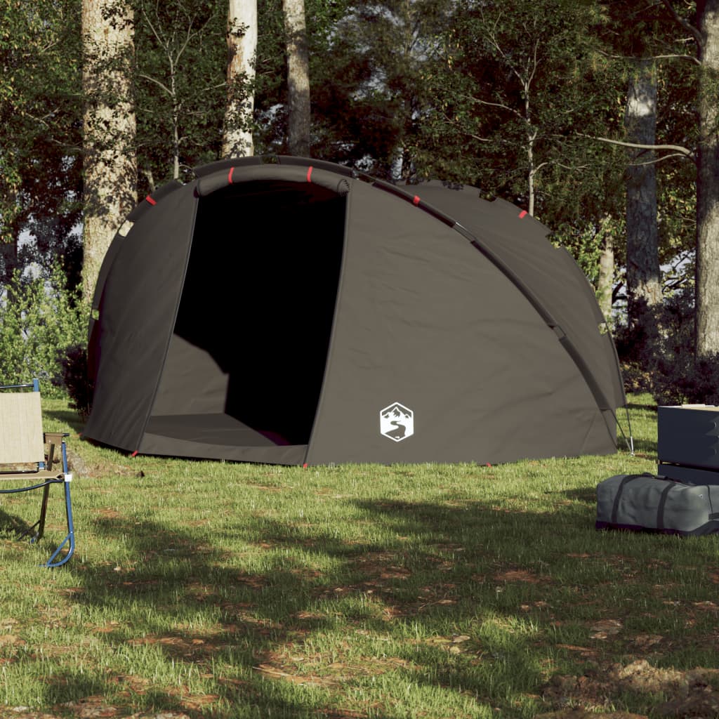 vidaXL Fishing Tent 5-Person Brown Waterproof