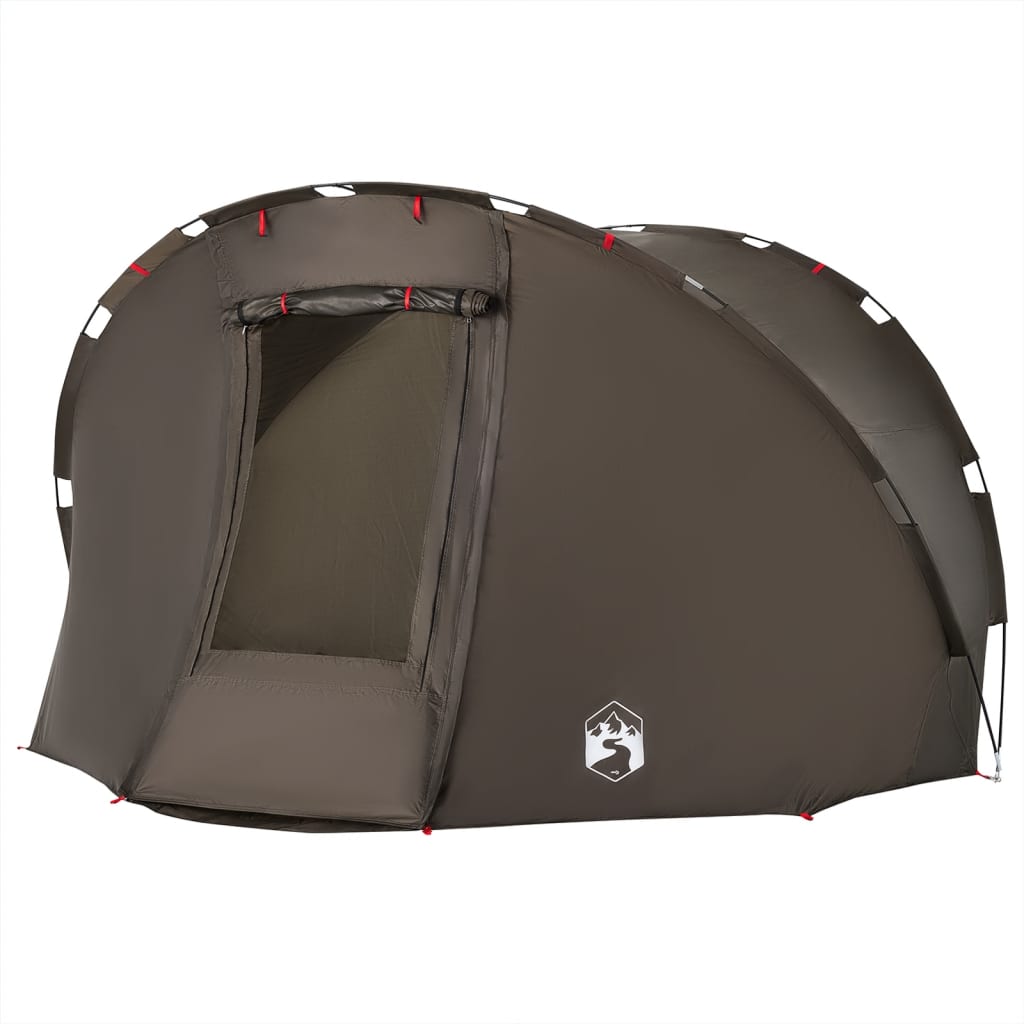 vidaXL Fishing Tent 5-Person Brown Waterproof