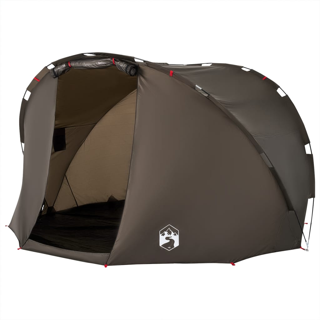 vidaXL Fishing Tent 5-Person Brown Waterproof