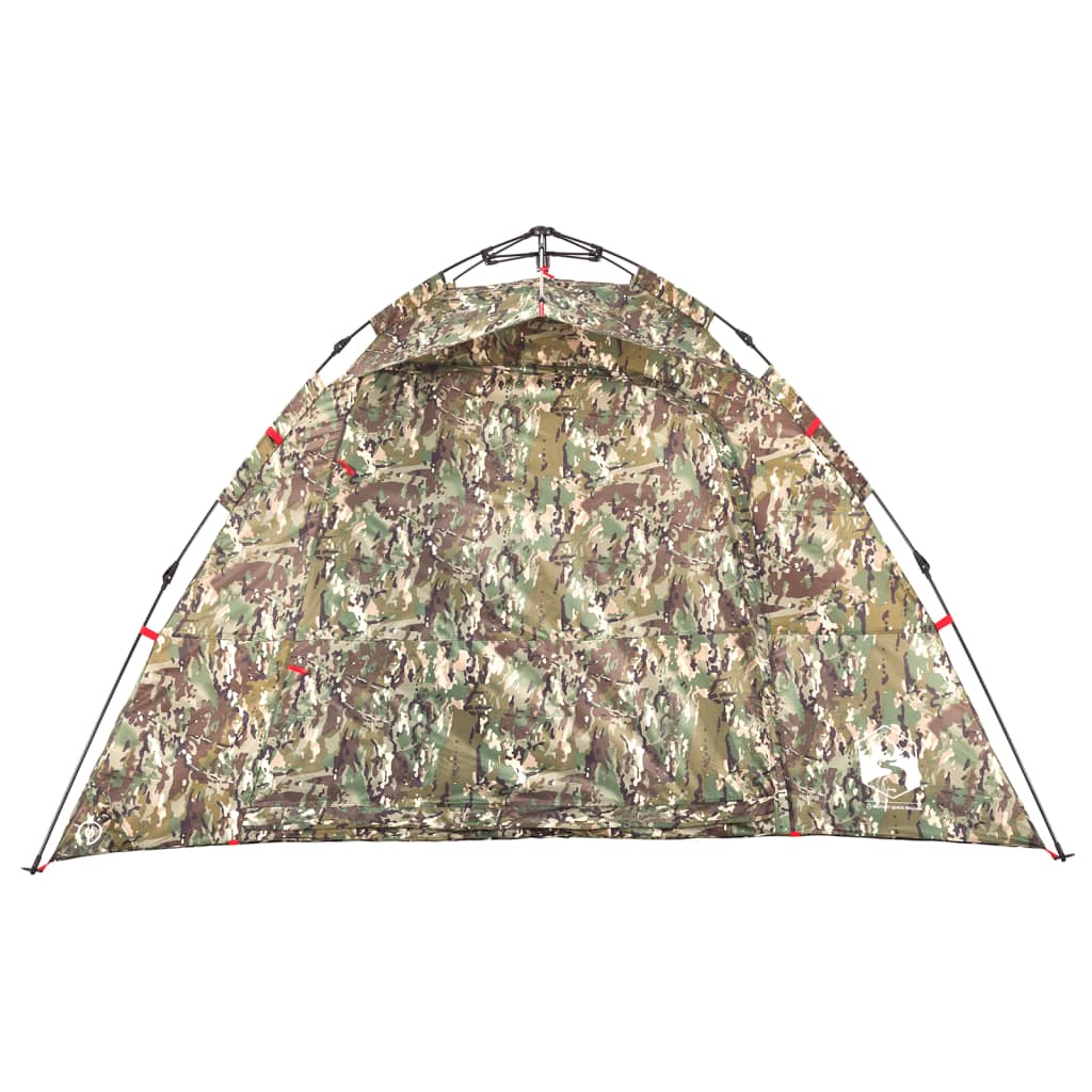 vidaXL Fishing Tent 4-Person Camouflage Quick Release