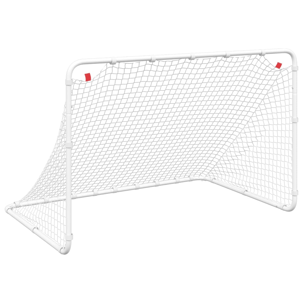 vidaXL Soccer Goal White 122x81x81 cm Steel