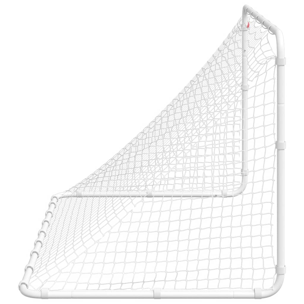 vidaXL Soccer Goal White 122x81x81 cm Steel