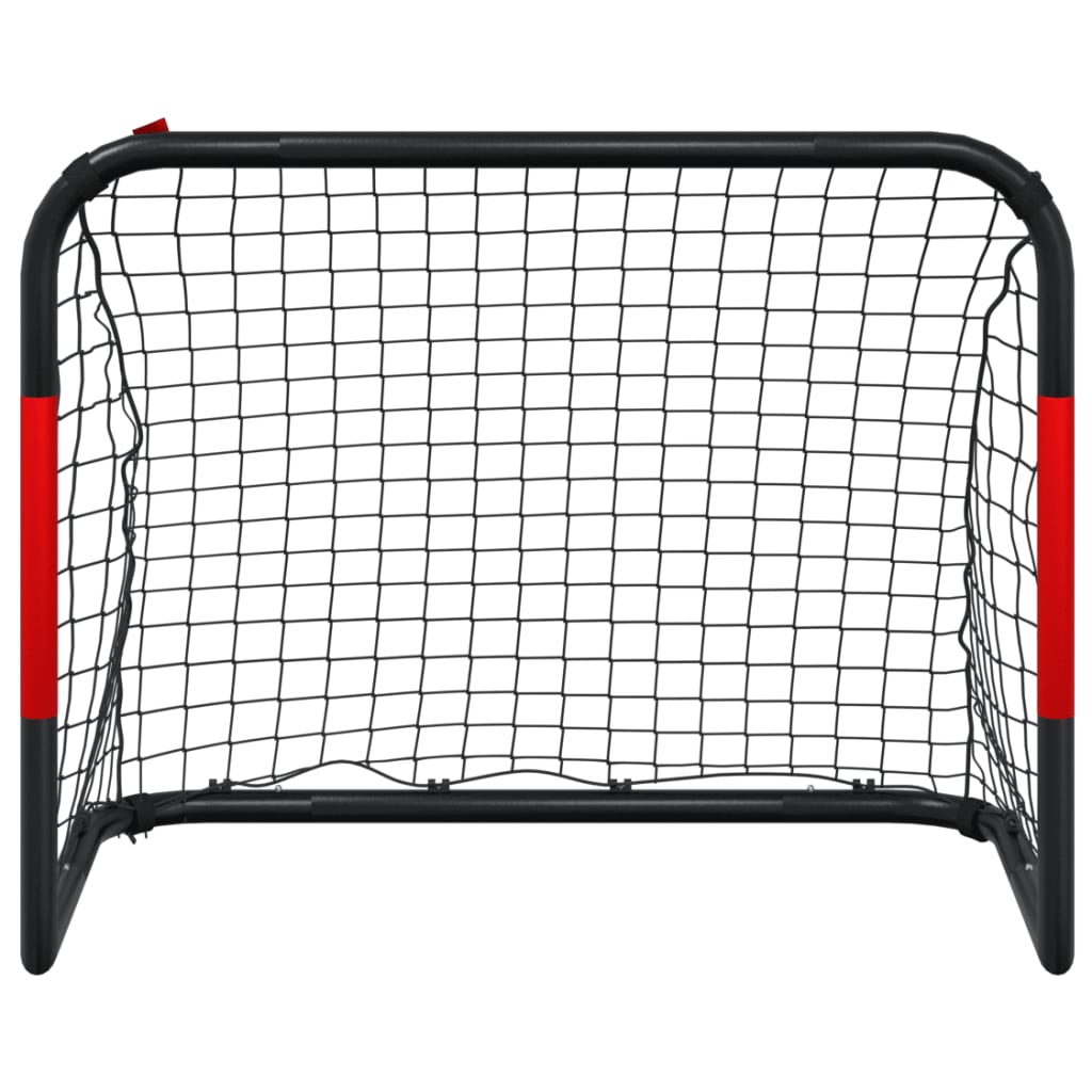 vidaXL Soccer Goal with Net Red and Black 90x48x71 cm Steel