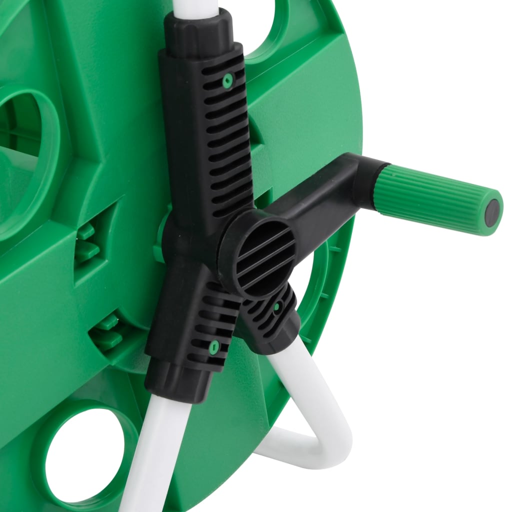 vidaXL Free Standing Green Hose Reel for 45 m 1/2" Hose Steel