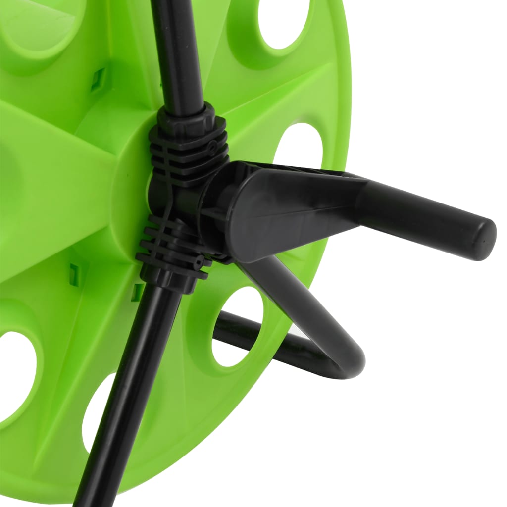 vidaXL Free Standing Green Hose Reel for 45 m 1/2" Hose Steel