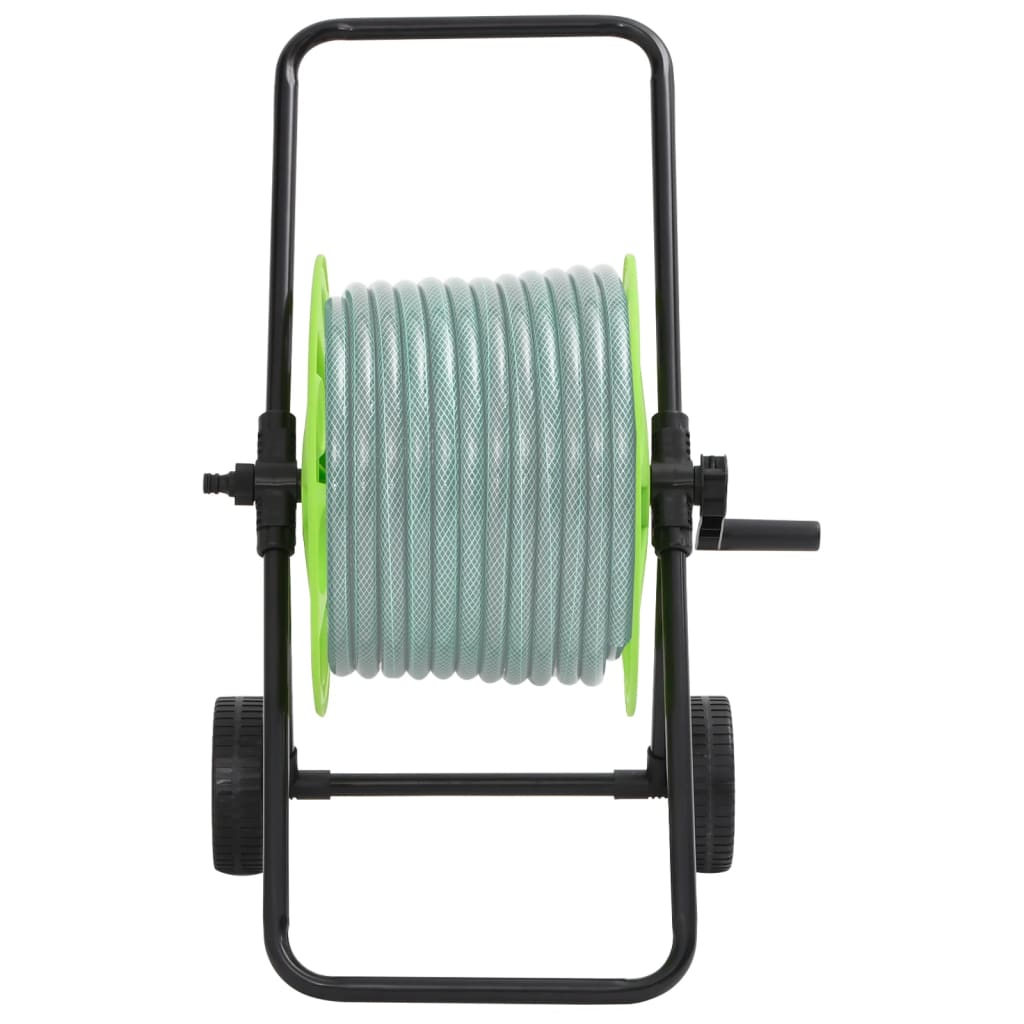 vidaXL Green Hose Reel Cart for 60 m 1/2" Hose Steel