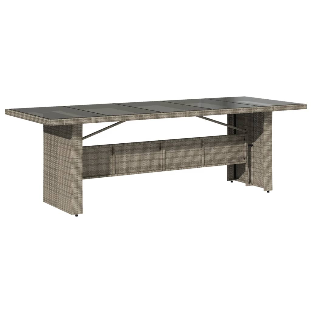 Garden Dining Set | Grey | PE Poly Rattan | 6-seater