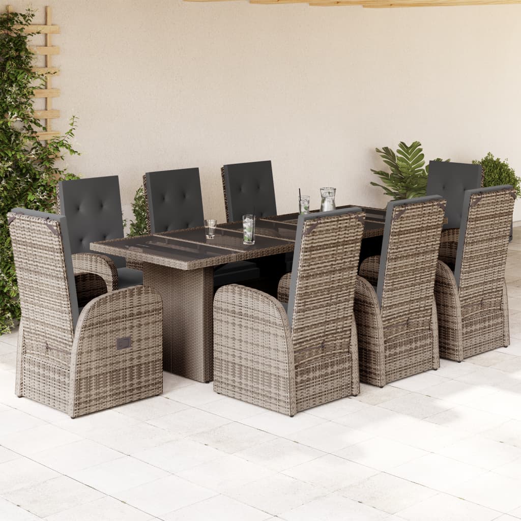 Garden Dining Set | Grey, Dark Grey