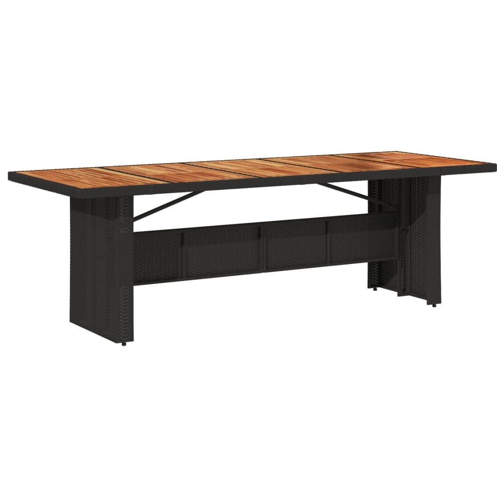 Garden Dining Set | Black | PE Rattan | 8-Seater
