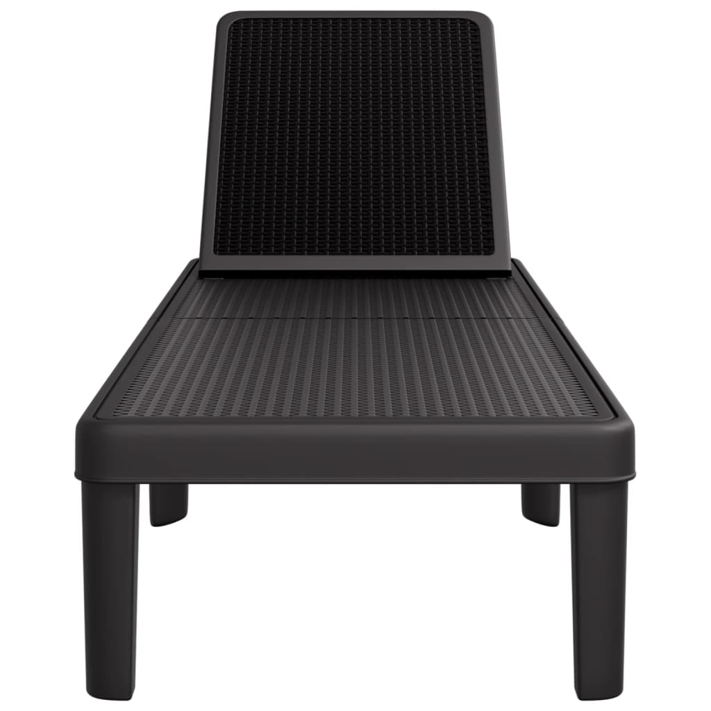 4-Way Height Adjustable Sun Lounger 155.5x57x28cm Polypropylene